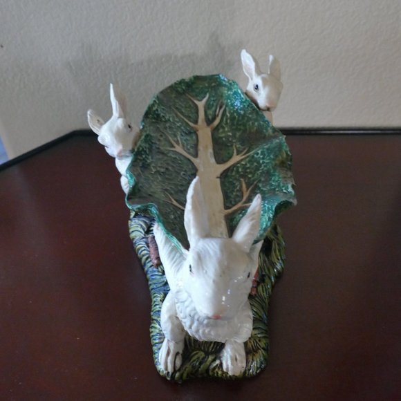 Ceramics Rabbits & Leaf Dish - Picture 4 of 4